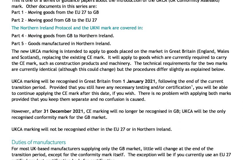  DHF guides its members on CE marking changes from 1 January 2021