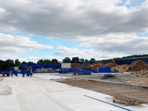 Installation of the new line underway