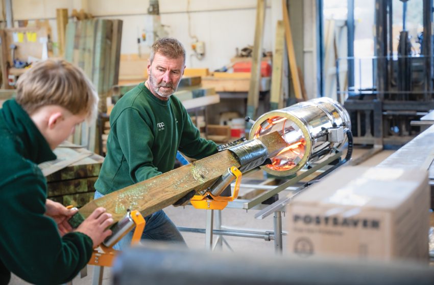  NEW FOREST FENCING INVESTS IN A POSTSAVER PRO-SHRINK MACHINE